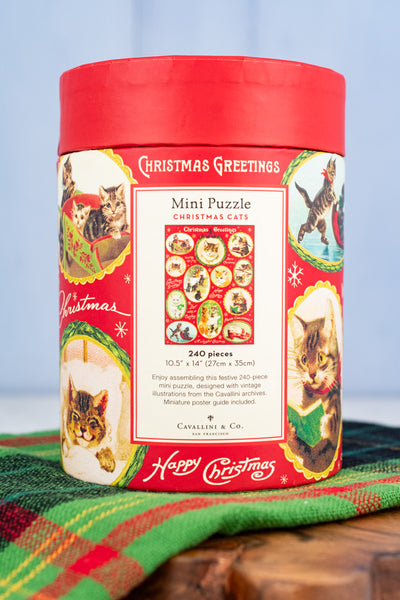 420-piece Cat Christmas Greetings Mini Jigsaw Puzzle