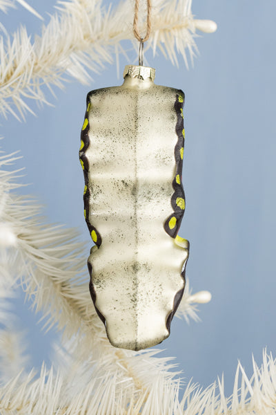 Handpainted Butterfly Glass Ornament