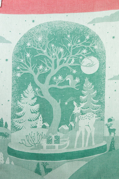 Moutet Winter Wooodland Snow Globe Tea Towel