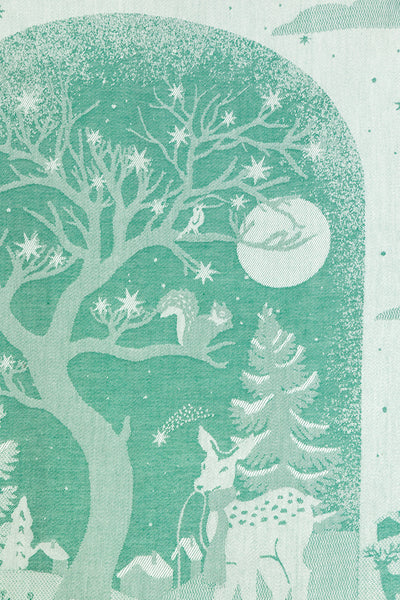 Moutet Winter Wooodland Snow Globe Tea Towel