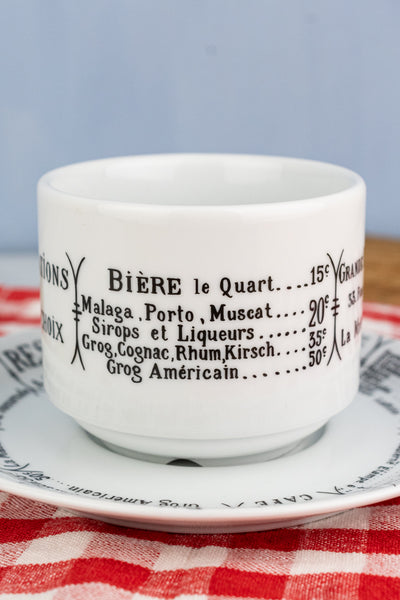 Pillivuyt Brasserie Coffee Cup & Saucer