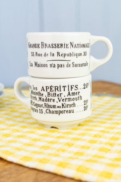 Pillivuyt Brasserie Espresso Cup & Saucer - Set of 2