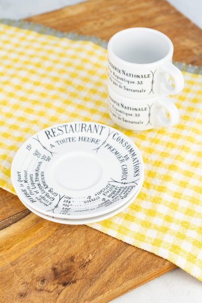 Pillivuyt Brasserie Espresso Cup & Saucer - Set of 2