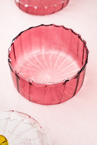 Pink Glass Jar with Lid