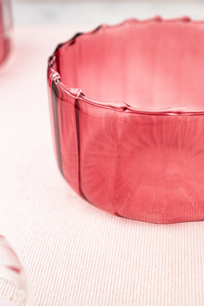 Pink Glass Jar with Lid