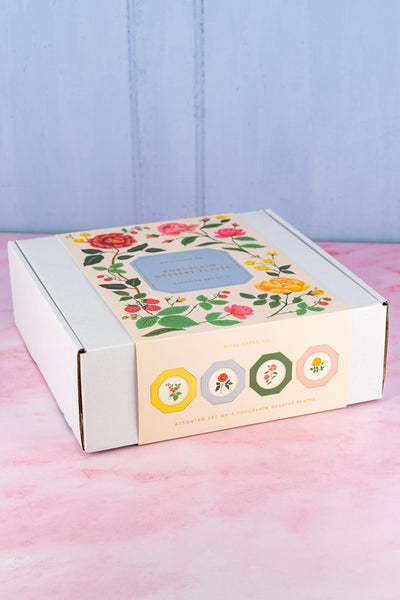 Porcelain Dessert Plates - Set of 4