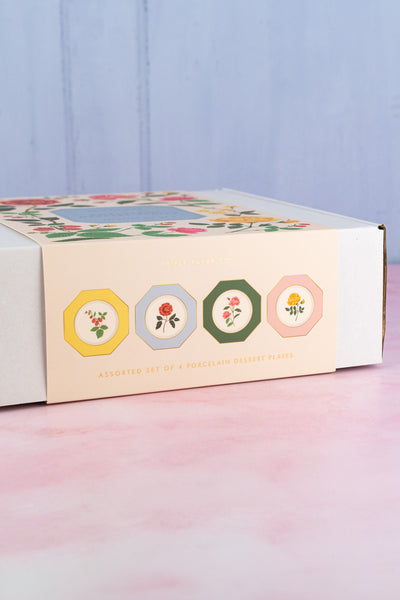 Porcelain Dessert Plates - Set of 4