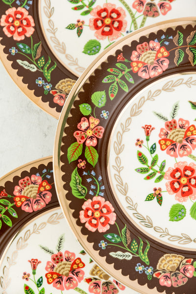 Porcelain Dessert Plates - Set of 4