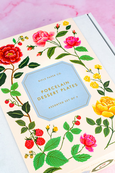 Porcelain Dessert Plates - Set of 4