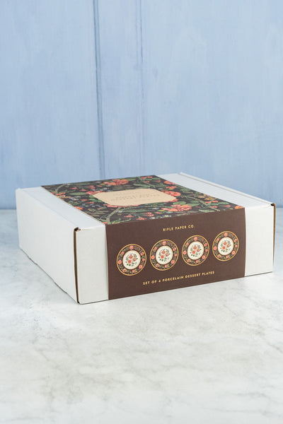 Porcelain Dessert Plates - Set of 4