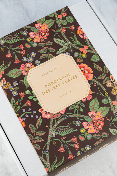 Porcelain Dessert Plates - Set of 4