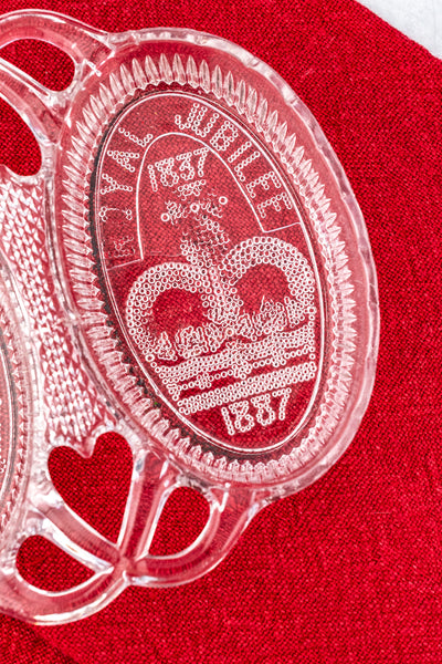 Queen Victoria 1887 Golden Jubilee Glass Sweetheart Dish