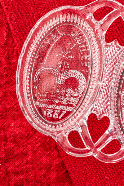 Queen Victoria 1887 Golden Jubilee Glass Sweetheart Dish