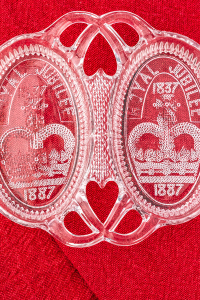 Queen Victoria 1887 Golden Jubilee Glass Sweetheart Dish