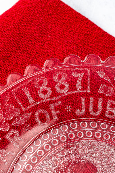 Queen Victoria 1887 Golden Jubilee Glass Portrait Plate