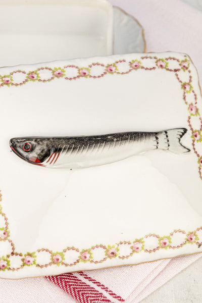 Antique Porcelain Sardine Box