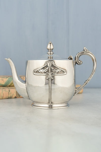Antique English Silverplate Art Nouveau Tea Service