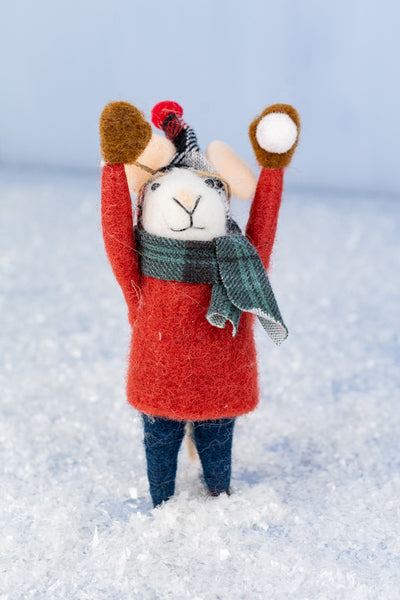 Snowball Spencer & Bundled Up Beckett Mouse Ornaments