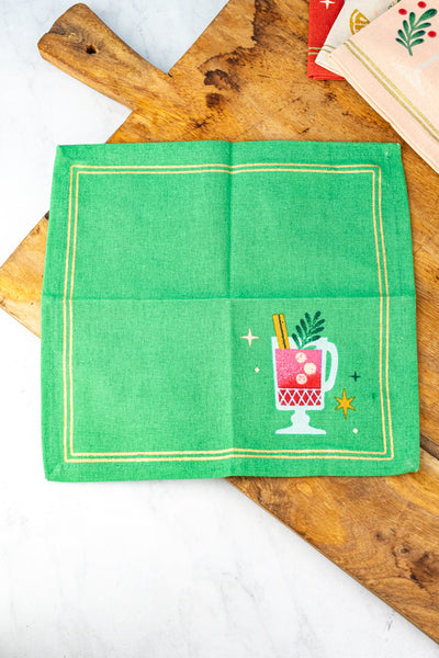 Spirits Bright Holiday Cocktail Napkins - Set of 4