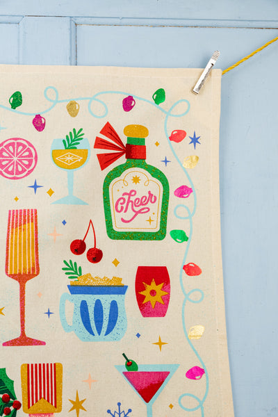 Spirits Bright Holiday Tea Towel