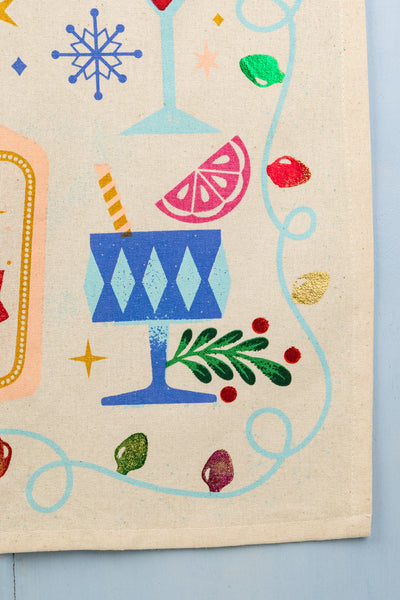 Spirits Bright Holiday Tea Towel