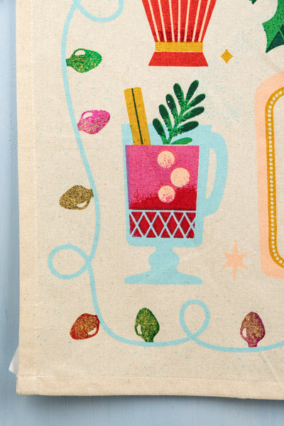 Spirits Bright Holiday Tea Towel