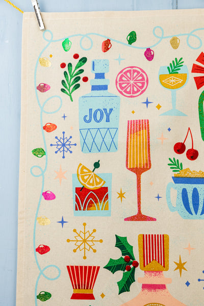 Spirits Bright Holiday Tea Towel