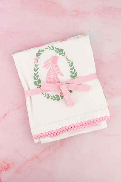 Spring Bunny Towel Pair