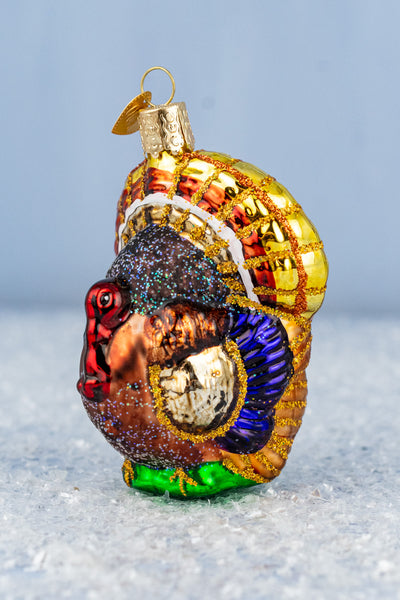 Tom Turkey Glass Ornament