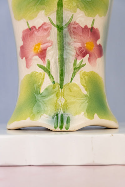 Antique French Majolica Floral Vase