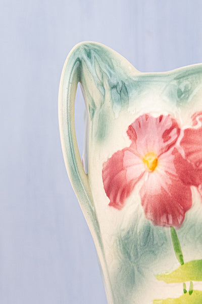 Antique French Majolica Floral Vase