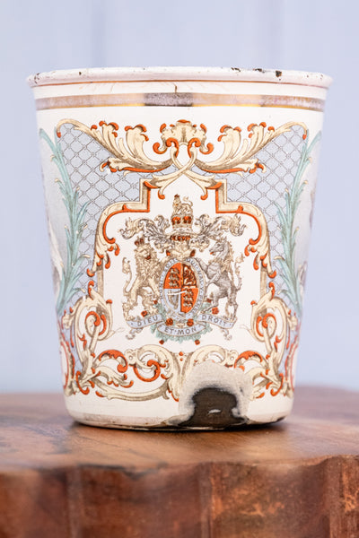 Antique Queen Victoria Diamond Jubilee Enameled Tumbler
