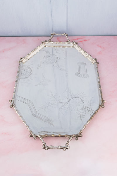 Victorian Aesthetic Movement Silverplate Tray