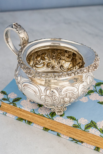 Victorian Scottish Silverplate Milk and Sugar Set