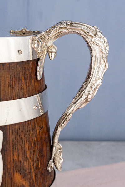 Victorian Oak and Silverplate Jug