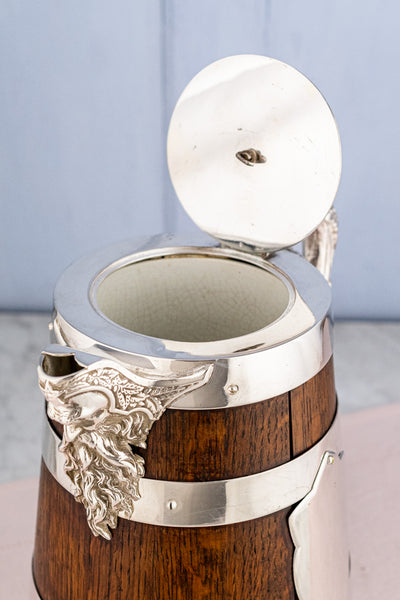 Victorian Oak and Silverplate Jug