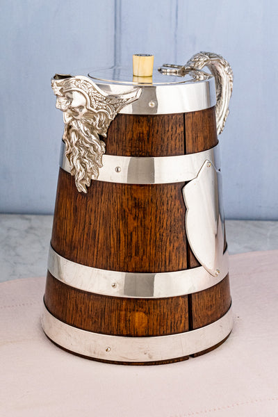 Victorian Oak and Silverplate Jug