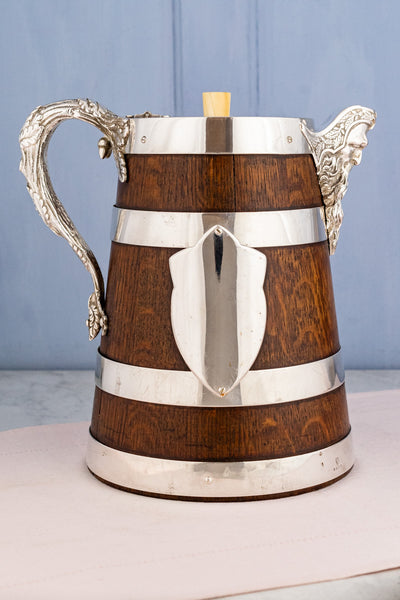 Victorian Oak and Silverplate Jug