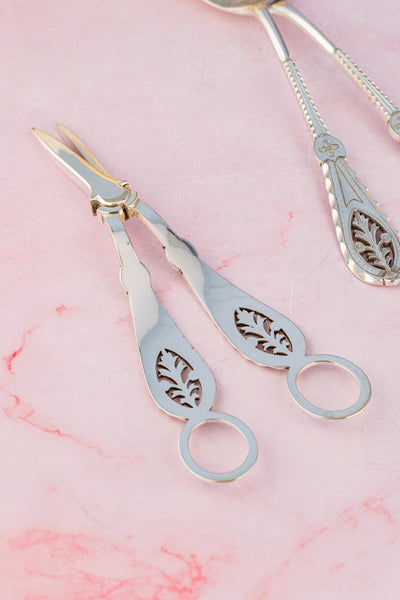 Victorian Silverplate 3-piece Fruit Set with Grape Shears