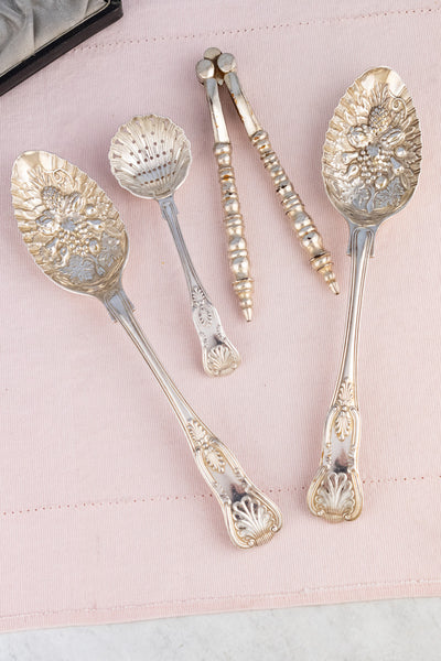 Victorian Silverplate Fruit & Nut Serving Set