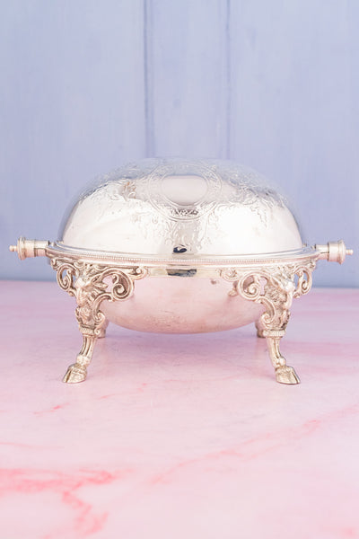 Victorian Silverplate Roll Top Server