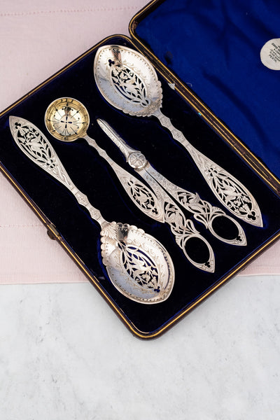 Scottish Victorian Silverplate Serving Set