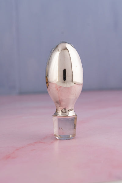 Victorian Sterling Silver & Engraved Decanter