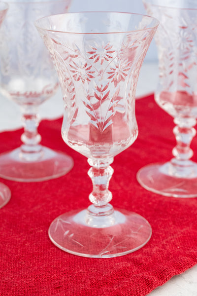 Vintage Cambridge Adonis Glasses - Set of 4