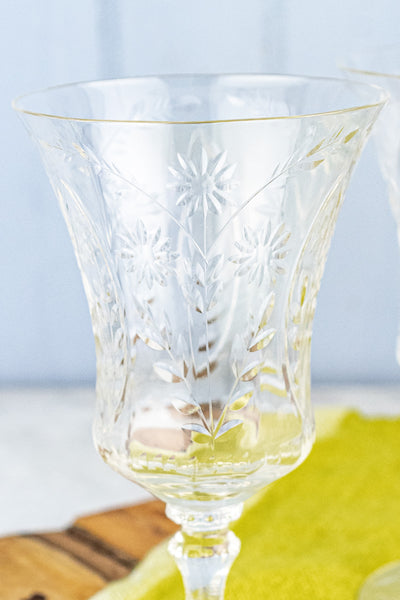 Vintage Cambridge Etched Goblets - Set of 8