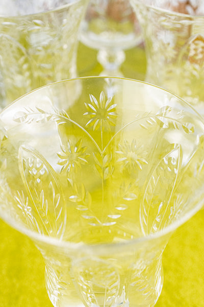 Vintage Cambridge Etched Goblets - Set of 8