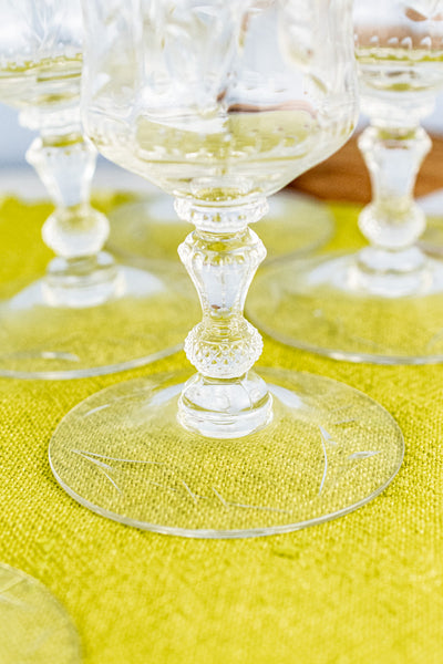 Vintage Cambridge Etched Goblets - Set of 8