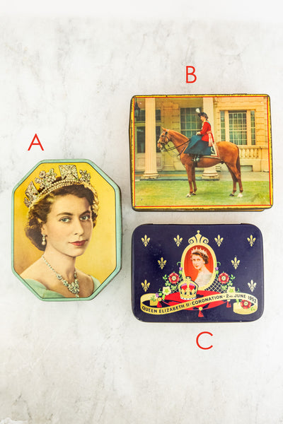 Vintage Queen Elizabeth II 1953 Coronation Tin