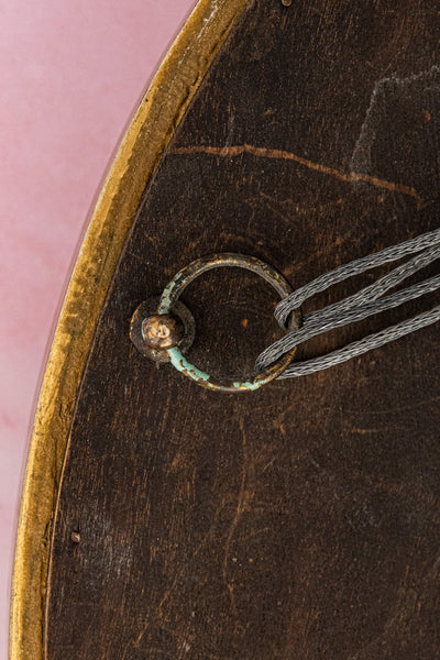 Vintage English Barbola Looking Glass
