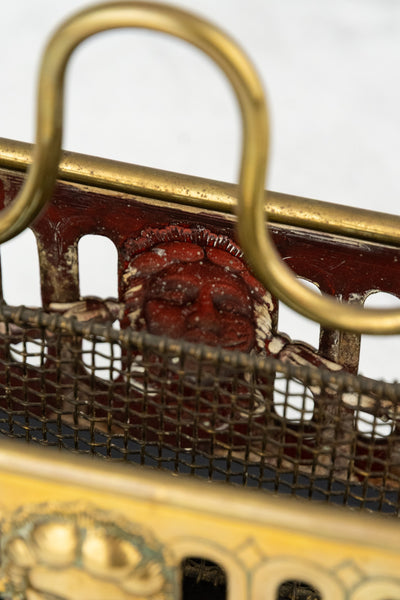 Antique English Brass Letter Rack